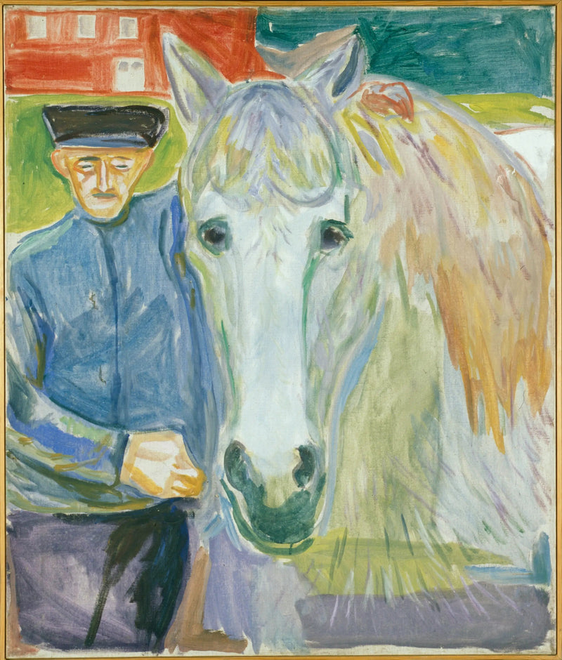 Mand med en hest - Edvard Munch