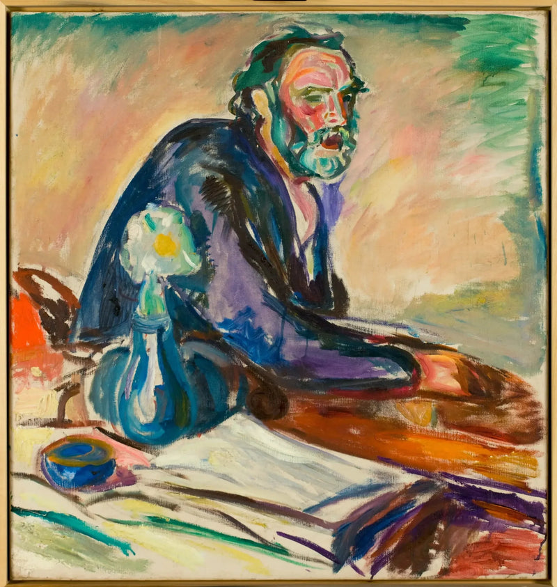 Mand med bronkitis - Edvard Munch