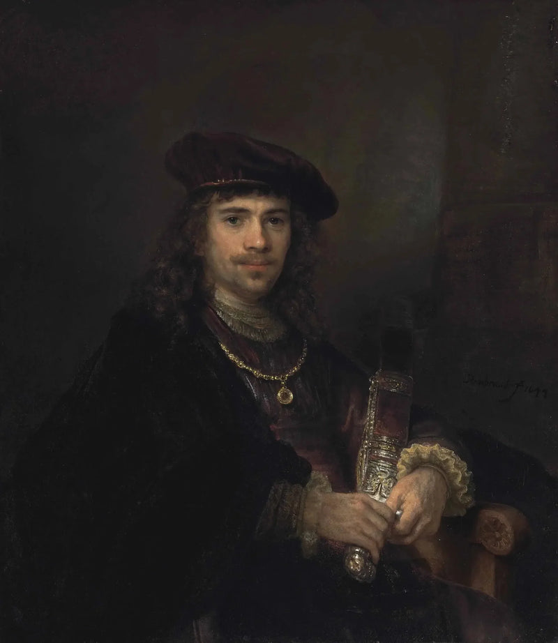 Mand med et sværd og en baret - Rembrandt
