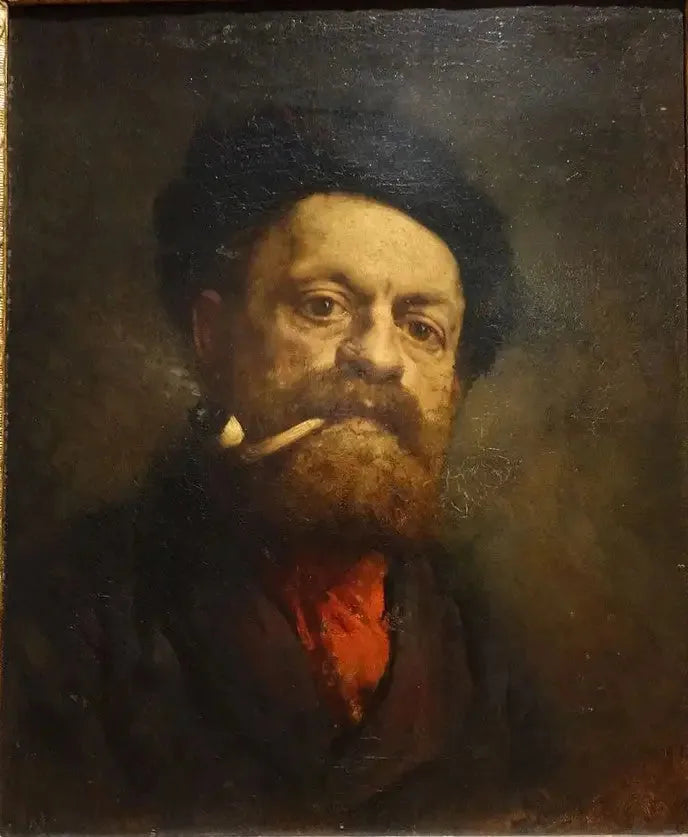 Mand med en pibe - Gustave Courbet