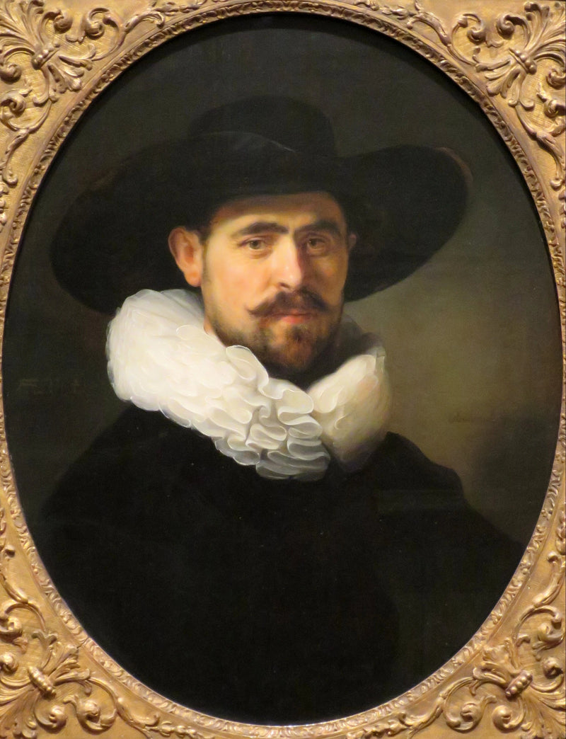 Portræt af en skægget mand iført en bredskygget hat, sandsynligvis Pieter Seijen (1592-1652) - Rembrandt