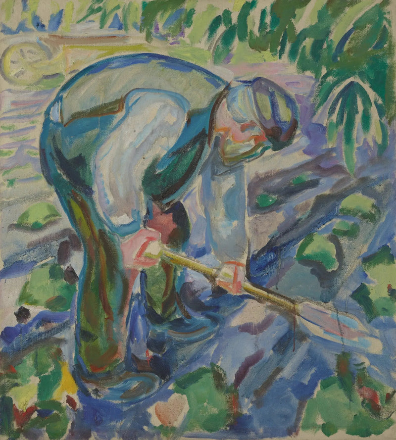 Mand der graver - Edvard Munch