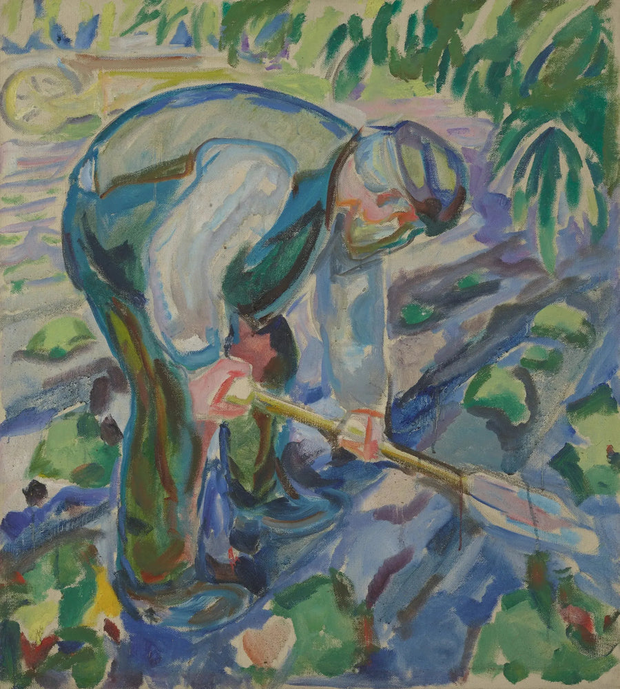 Mand der graver - Edvard Munch