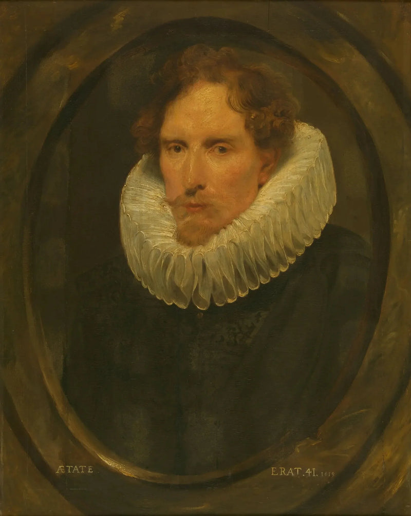 Mand i en oval ramme - Antoine van Dyck