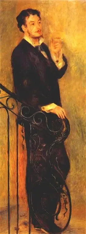 Homme dans un escalier - Pierre-Auguste Renoir image 1 tableau peint à l’huile sur toile