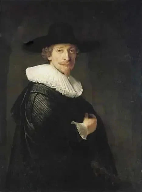 Portrait d’un homme debout dans une embrasure — Rembrandt et atelier, vers 1641, collection privée