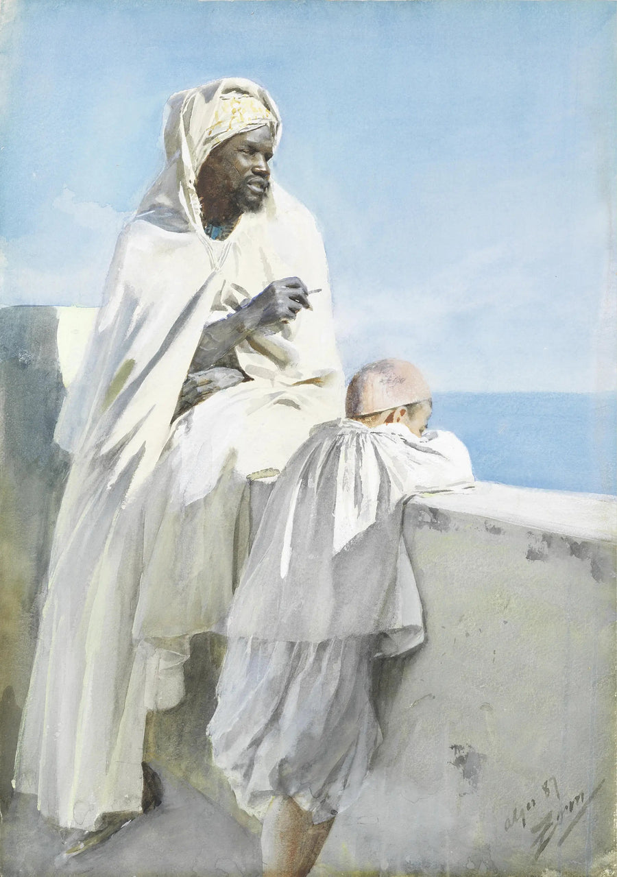 Mand og dreng i Alger - Anders Zorn