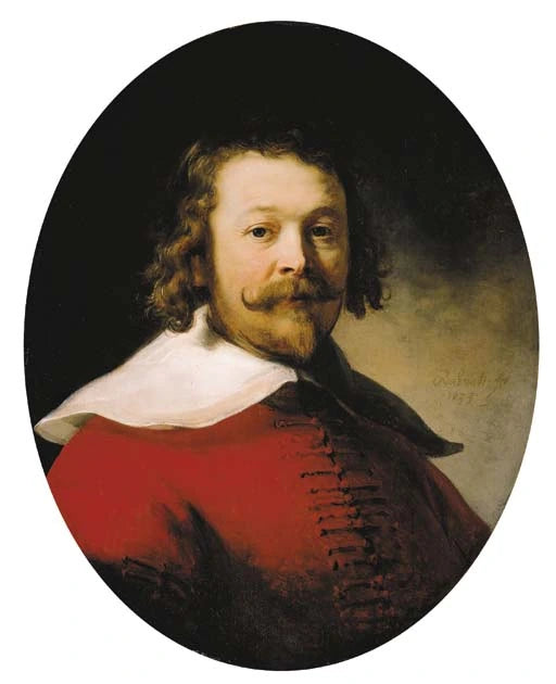 Portræt af en mand iført en rød vest - Rembrandt