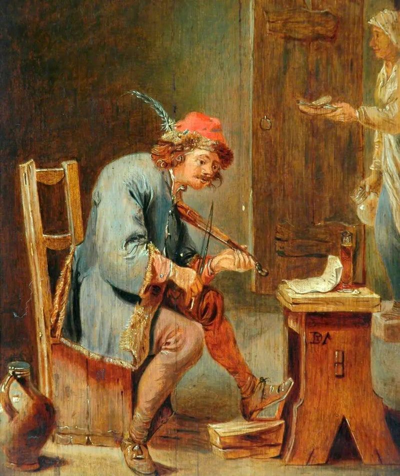 Mand spiller violin - David Teniers le Jeune