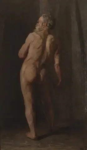 Stående nøgen mand - Piet Mondrian