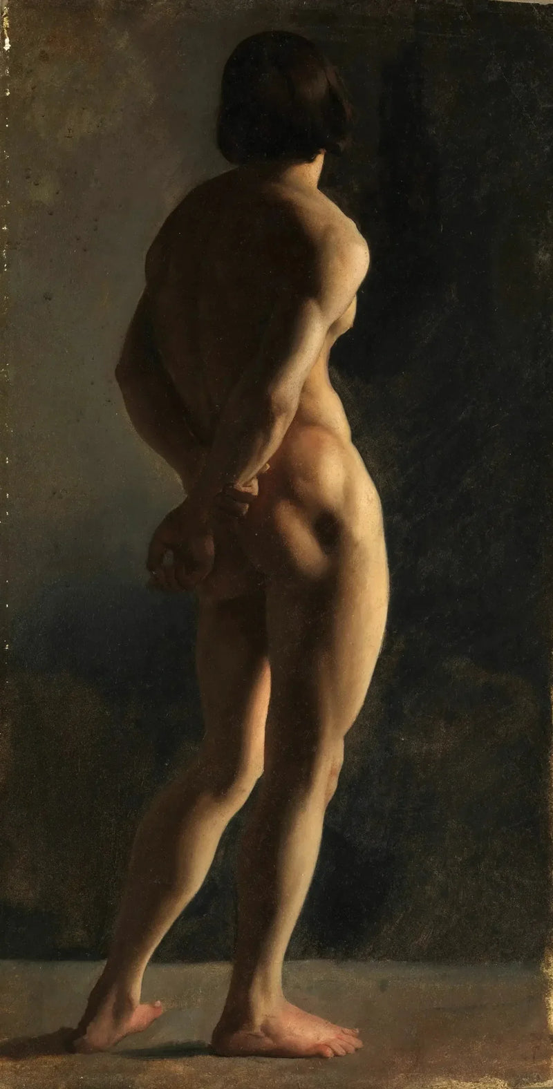 Mand nu, set bagfra - Hippolyte Flandrin