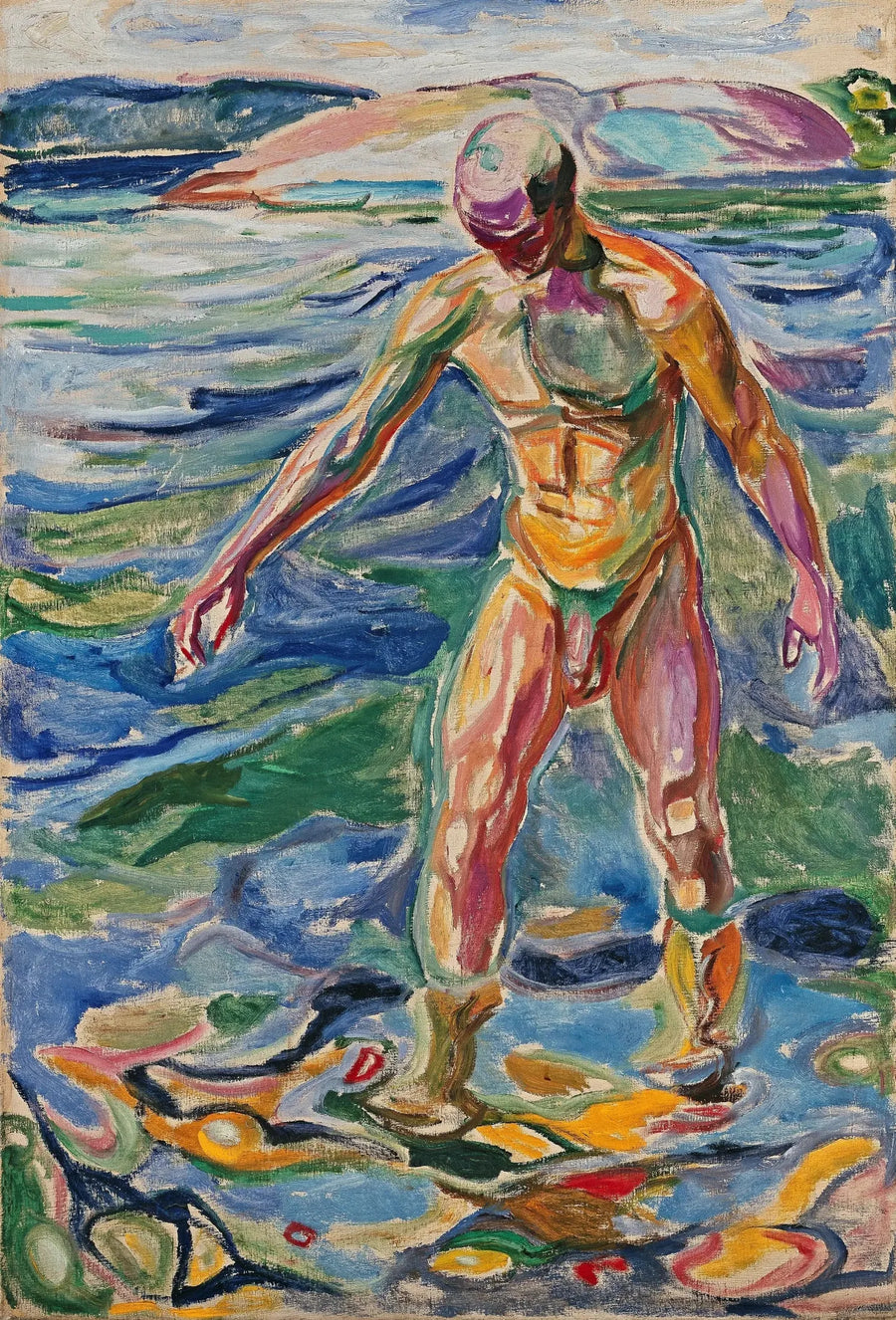 Mand der bader - Edvard Munch