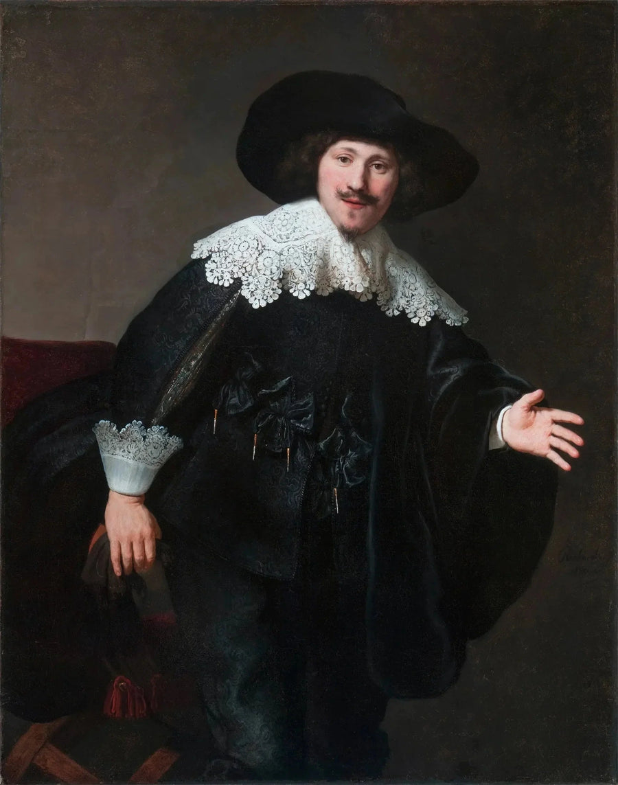 Portræt af en mand, der rejser sig fra sin stol - Rembrandt