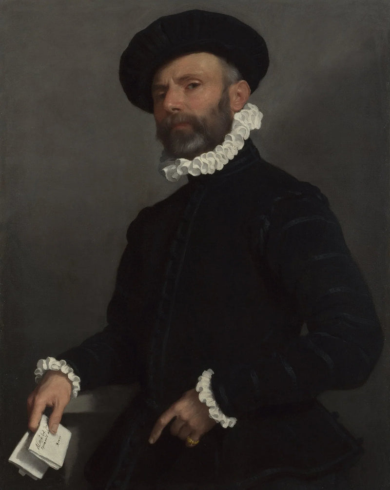 Mand, der holder et brev - Giovanni Battista Moroni
