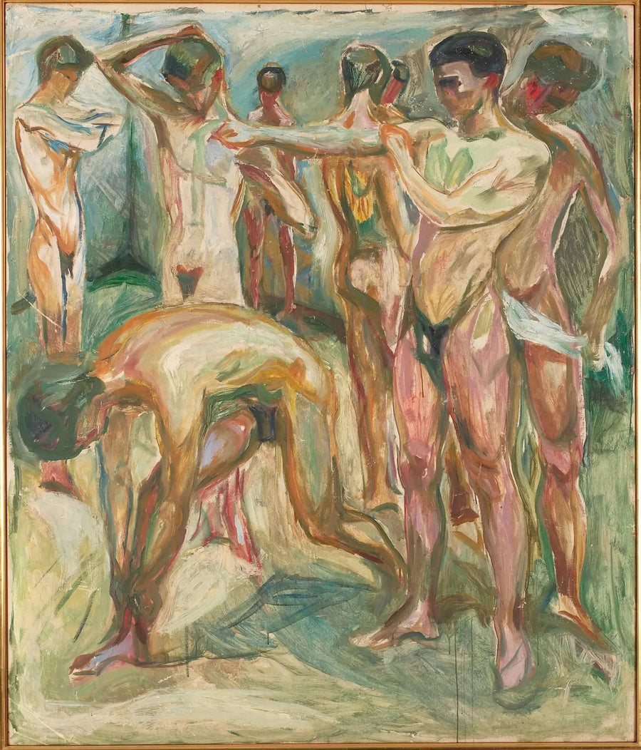 Nøgne mænd i badet - Edvard Munch