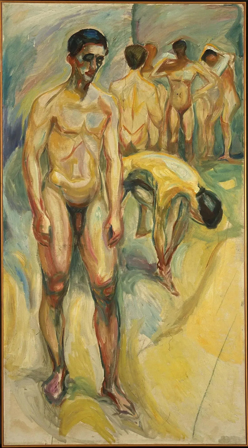 Nøgne mænd i badet - Edvard Munch