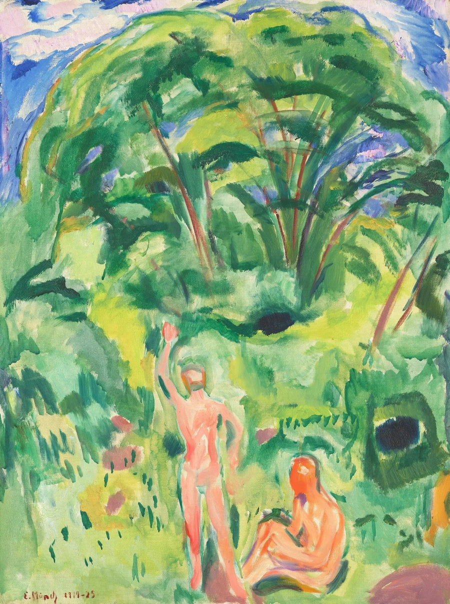 Nøgne mænd i skoven - Edvard Munch