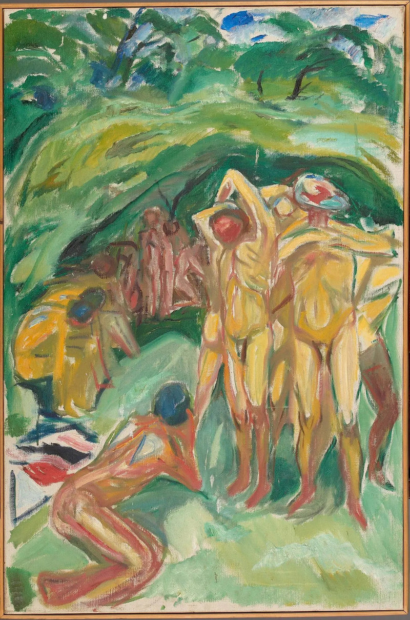 Nøgne mænd i skoven - Edvard Munch