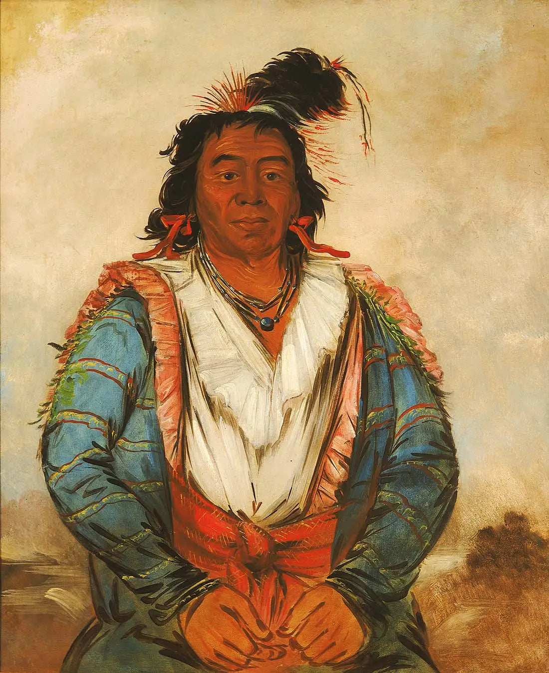 Hose-put-o-káw-gee un Brave - George Catlin - Alpha Reproduction
