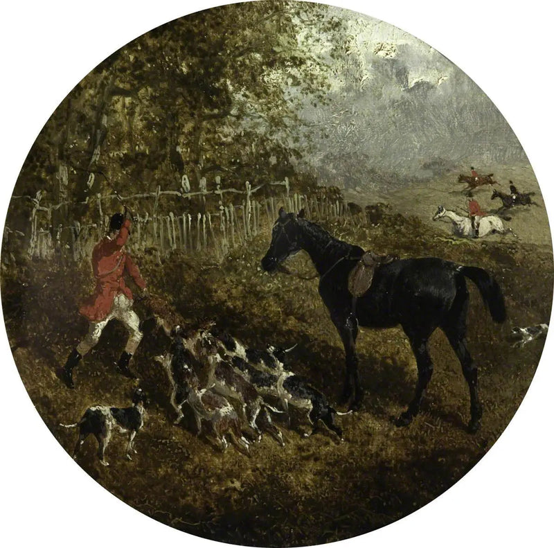 Otte cirkulære scener af rævejagt: drabssituationen - John Frederick Herring, Sr.