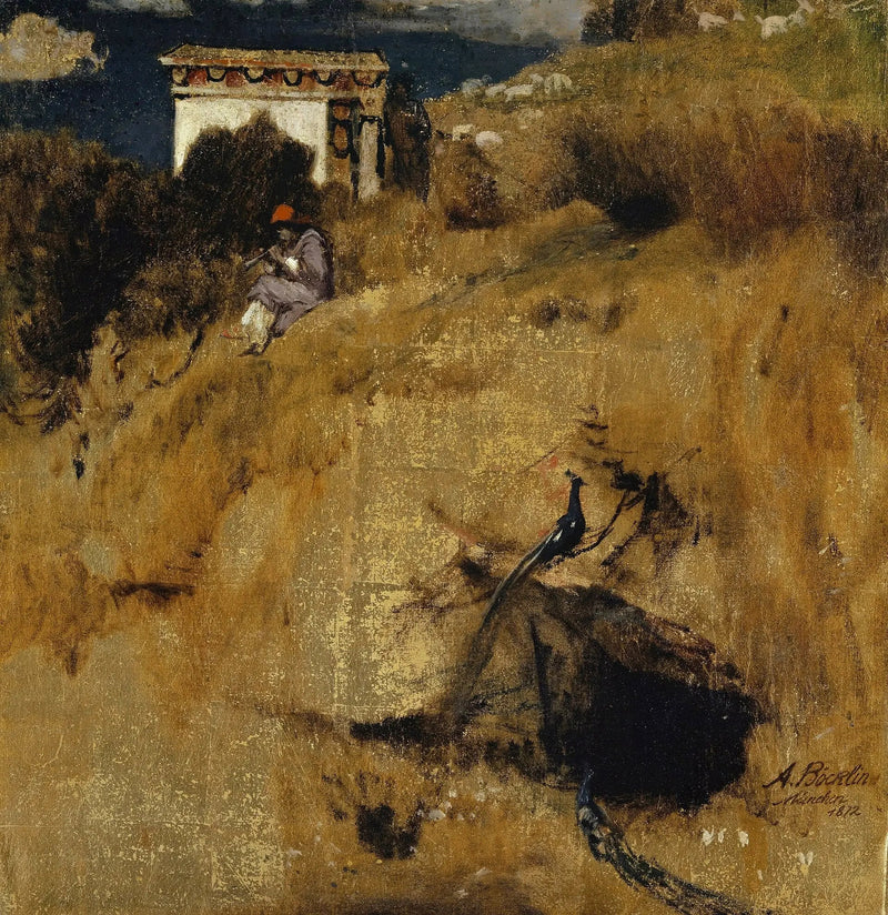 Idylle (fragment de paravent) - Arnold Böcklin