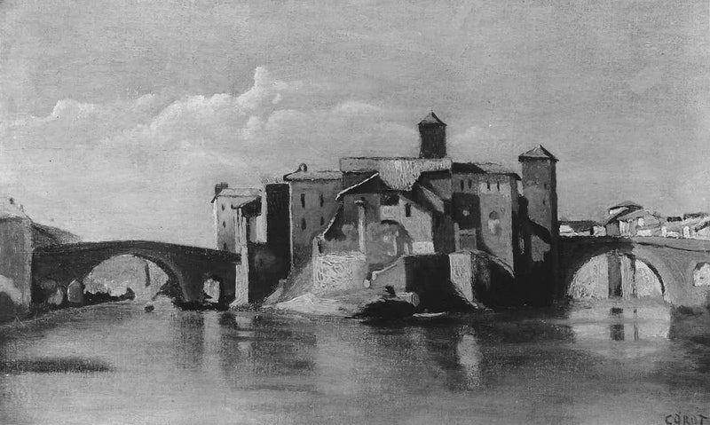 San Bartolomeo-øen, Rom - Jean-Baptiste Camille Corot
