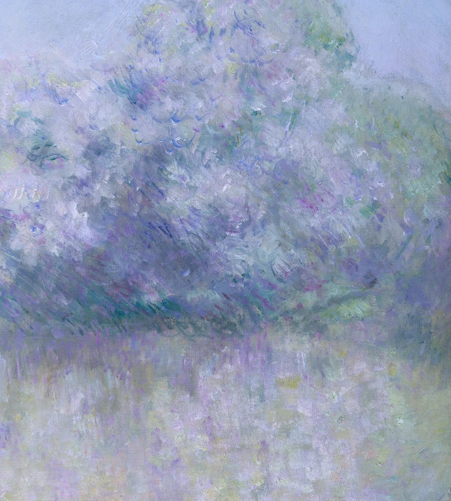 Détail des arbres de l’île et de leurs reflets dans la toile de Monet conservée au Met