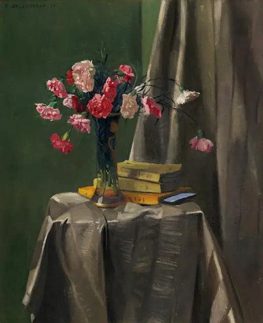 Roser og bøger - Félix Vallotton