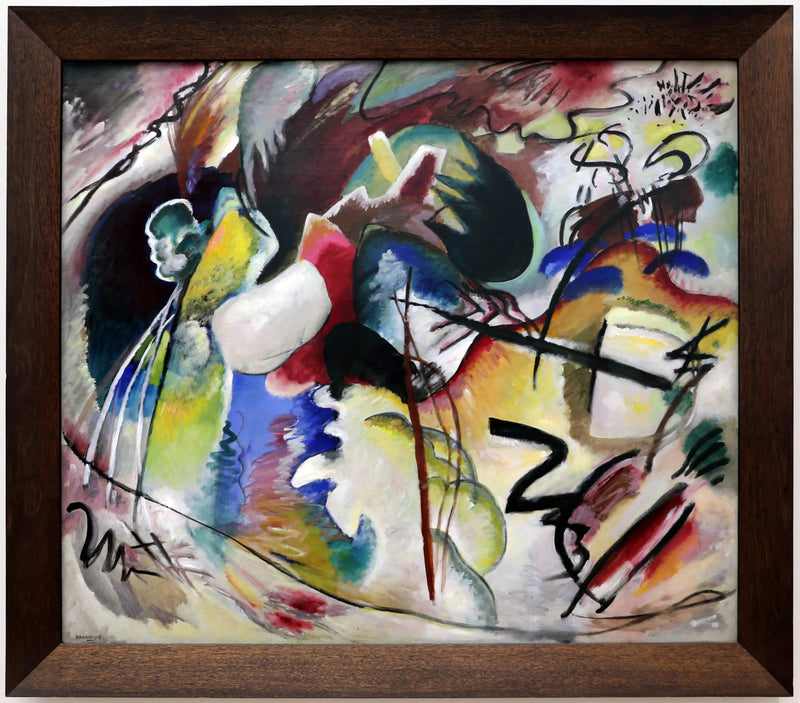 Billede med en hvid form - Vassily Kandinsky