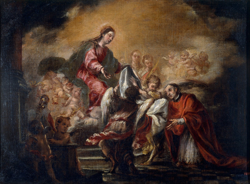 Pålægning af chasuble på Sankt Ildefons - Juan de Valdés Leal