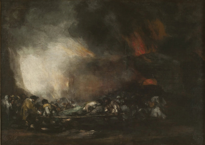 Brand i et hospital - Francisco de Goya