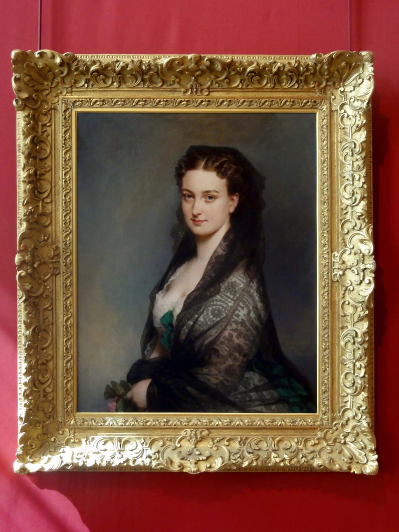 Ukendt med mantille - Franz Xaver Winterhalter