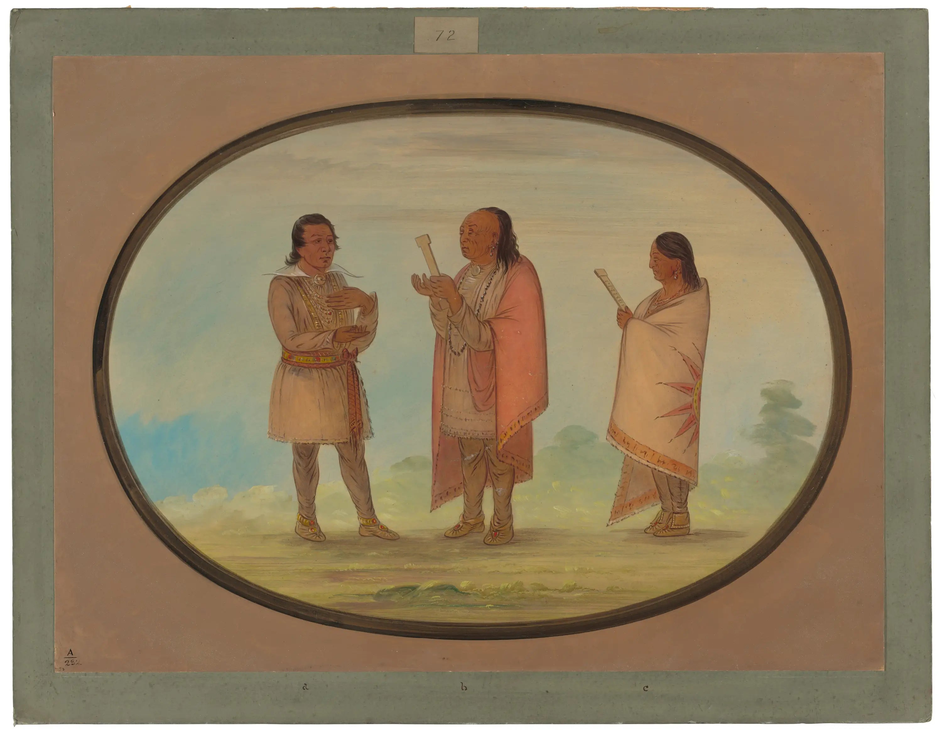 Indiens Kickapoo prêchant et priant - George Catlin - Alpha Reproduction