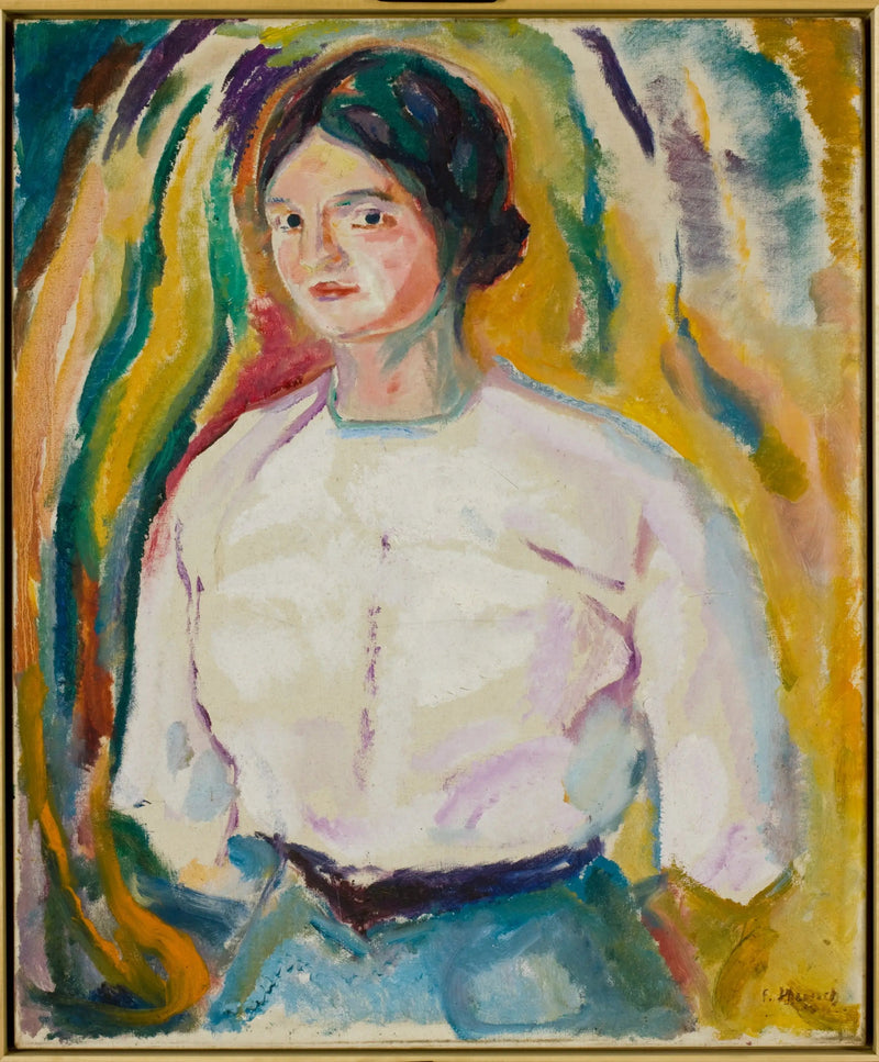 Ingeborg med hænderne bag ryggen - Edvard Munch