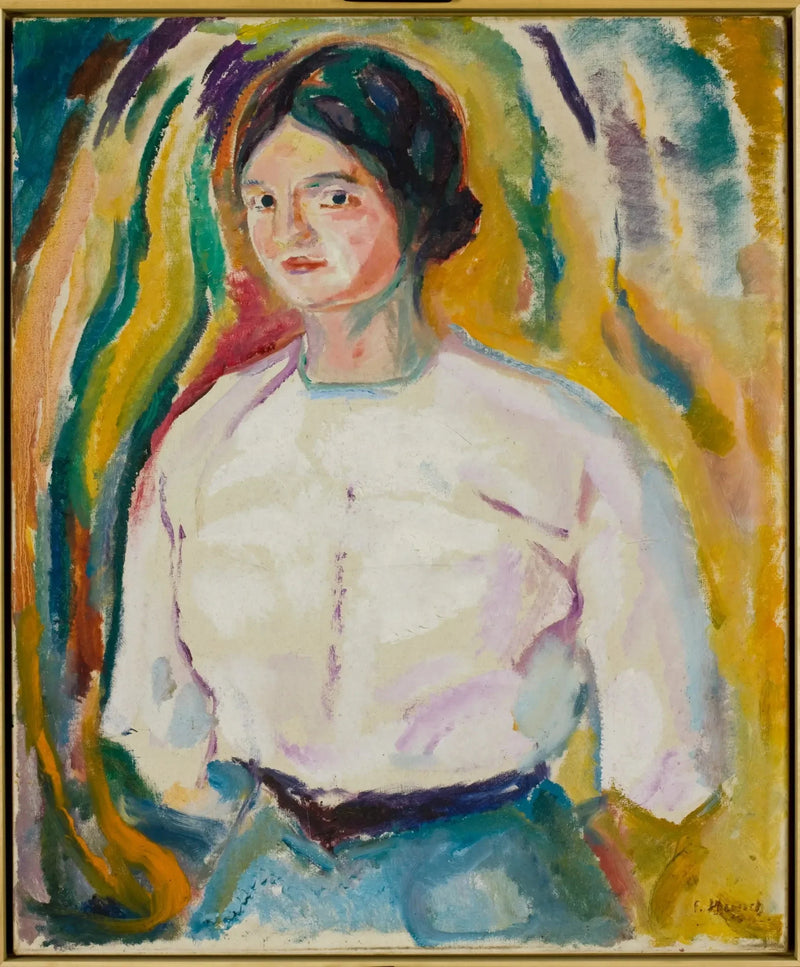 Ingeborg med hænderne bag ryggen - Edvard Munch