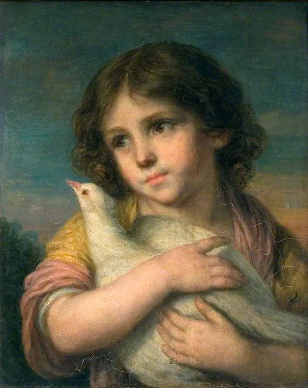 Uskyldighed : En pige med en due - Jean-Baptiste Greuze