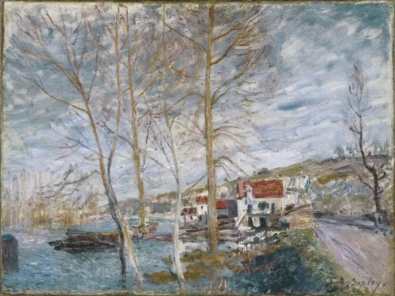 Oversvømmelse i Moret - Alfred Sisley