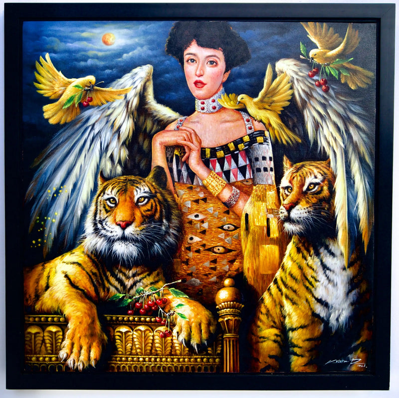 Inspiration fra Adele Bloch-Bauer | 80 x 80 cm