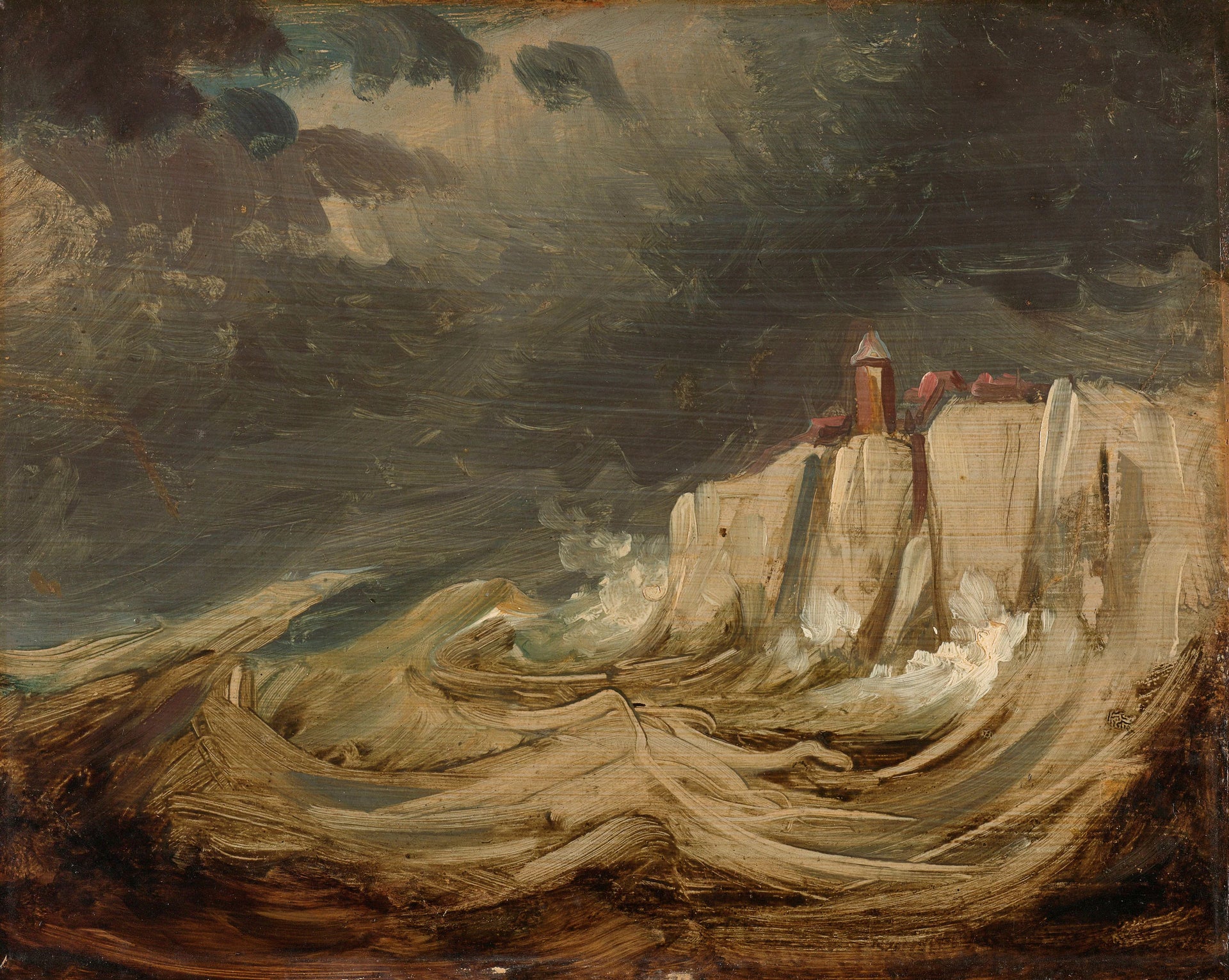 Intempéries sur la côte - Johannes Tavenraat