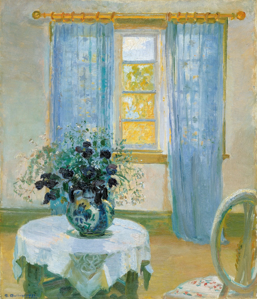 Interiør med klematis - Anna Ancher