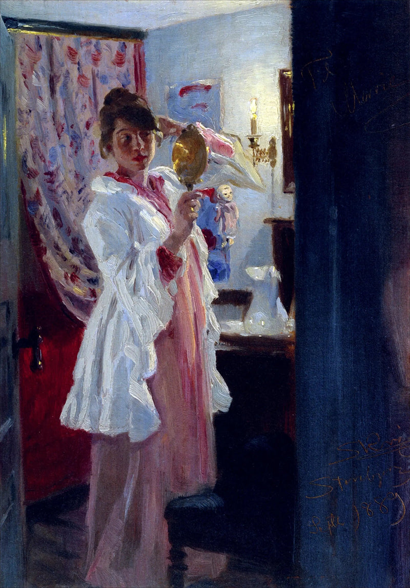 Indretning med Marie Krøyer - Peder Severin Krøyer