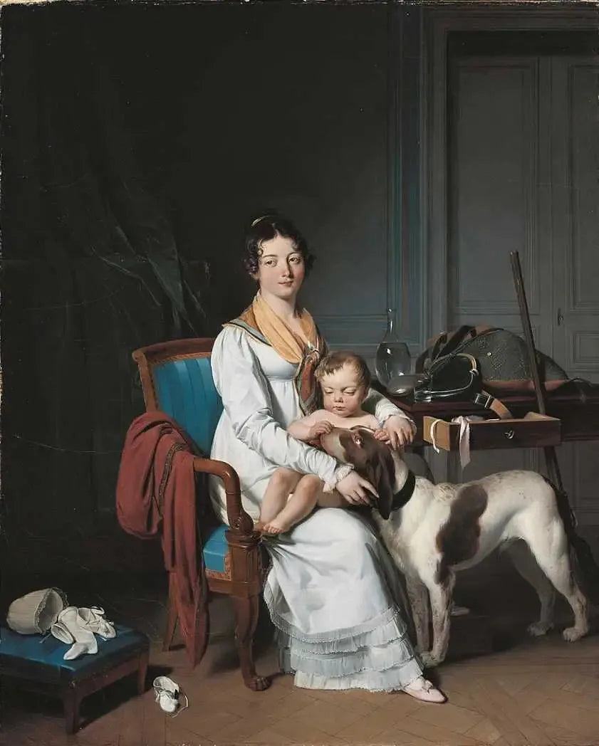 Interiør med mor og barn - Louis-Léopold Boilly