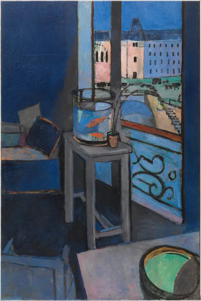 Indretning, glas med guldfisk - Henri Matisse