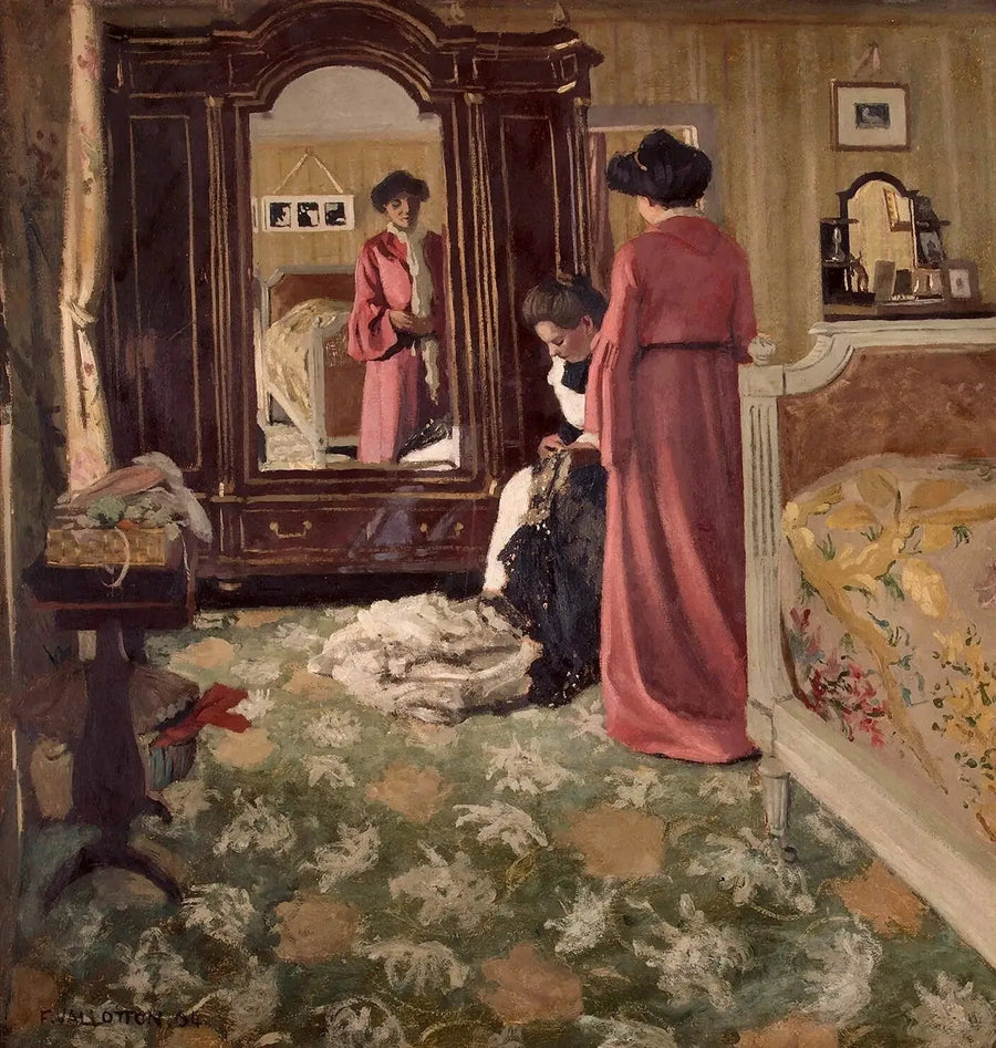 Indretnings, værelse med to personer - Félix Vallotton