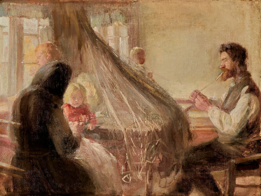 Interiør i et fiskerhus i Skagen. - Anna Ancher