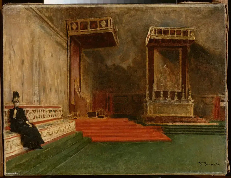 Interiør af Sixtinske Kapel - Léon Bonnat
