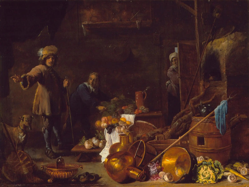 Indretning af køkkenet - David Teniers den Yngre