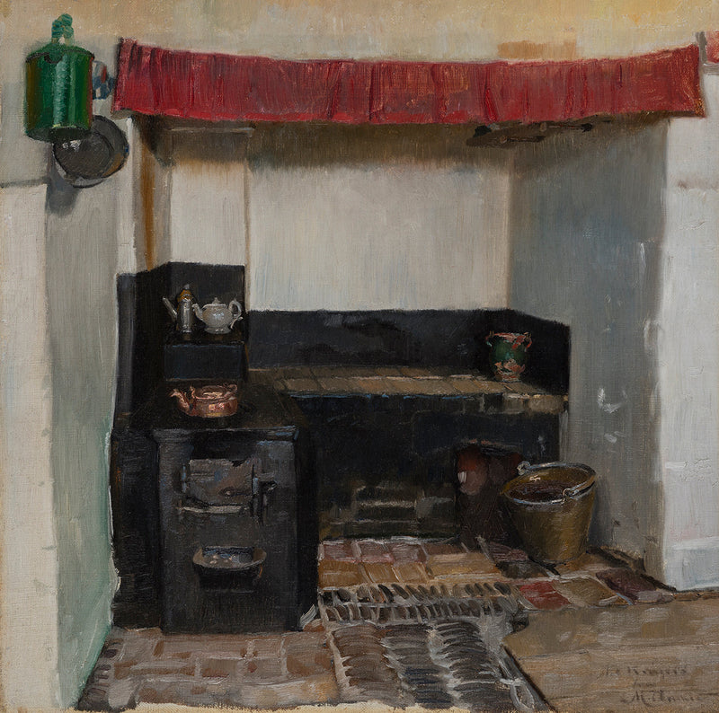 Køkken interiør. -Michael Peter Ancher