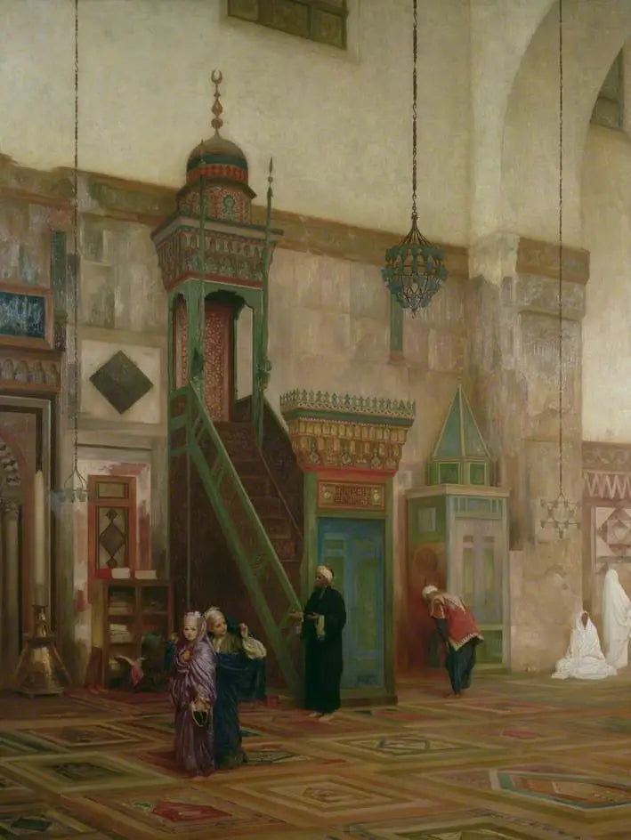 Interiør af Den Store Moské i Damaskus - Frederic Leighton