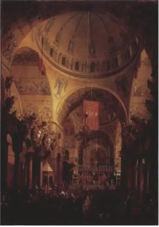 Interiør af San Marco, Venedig - Canaletto